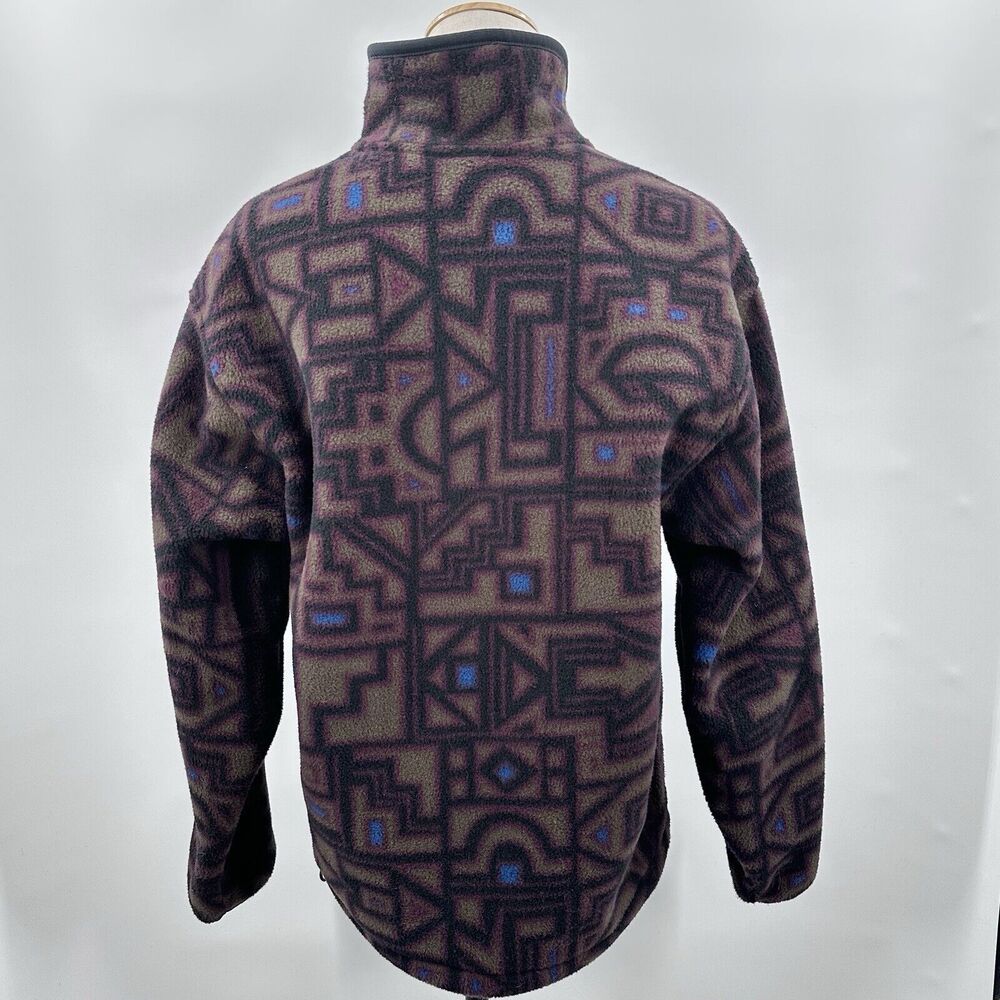 VTG Woolrich Fleece Womens M Pullover Sweatshirt T Snap Navajo Southwestern USA - Picture 3 of 8